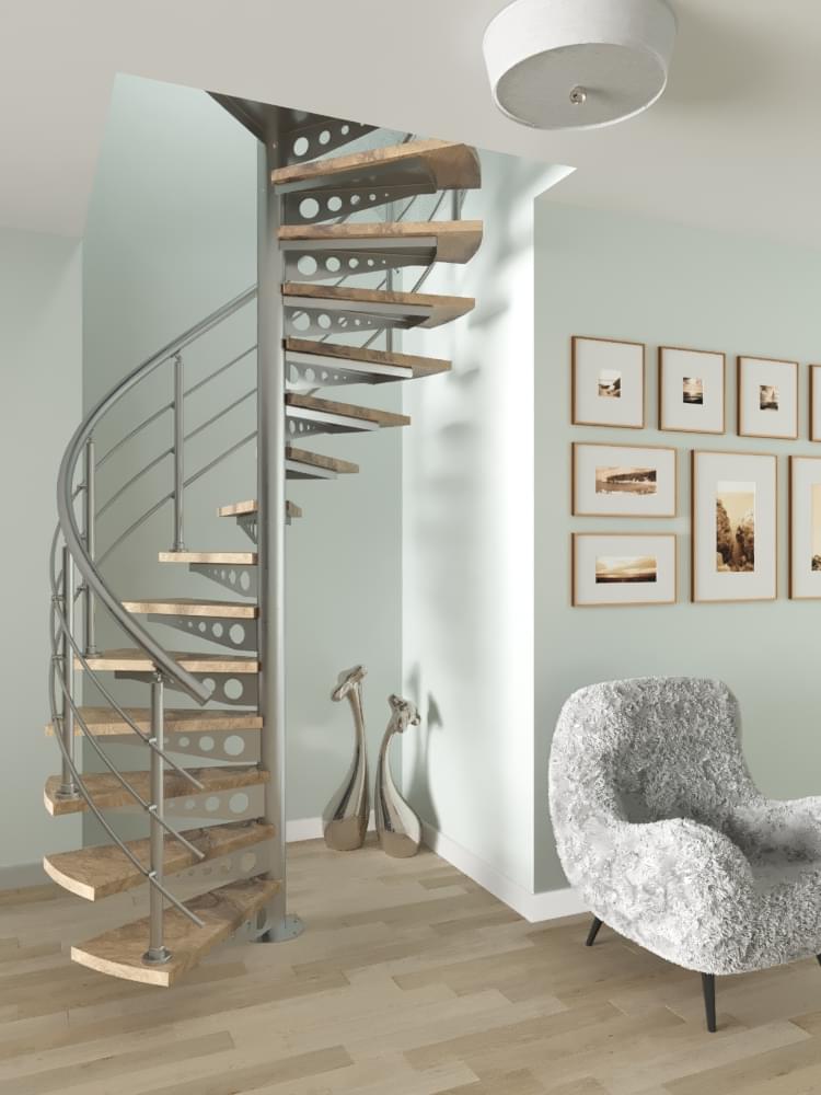 Винтовая лестница на второй этаж Spiral Classik Ideal-0