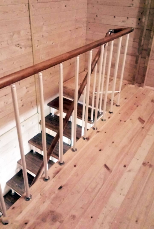 Модульная лестница для загородного дома на второй этаж Modul Classic-22!-1