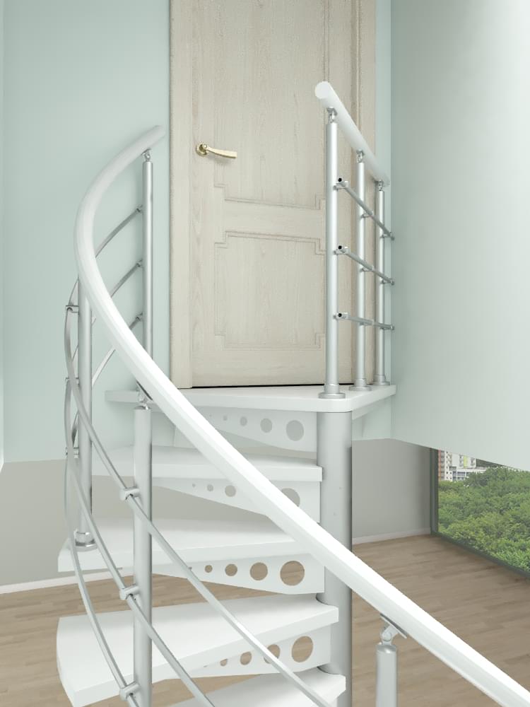 Винтовая лестница на второй этаж Spiral Classik Ideal-1