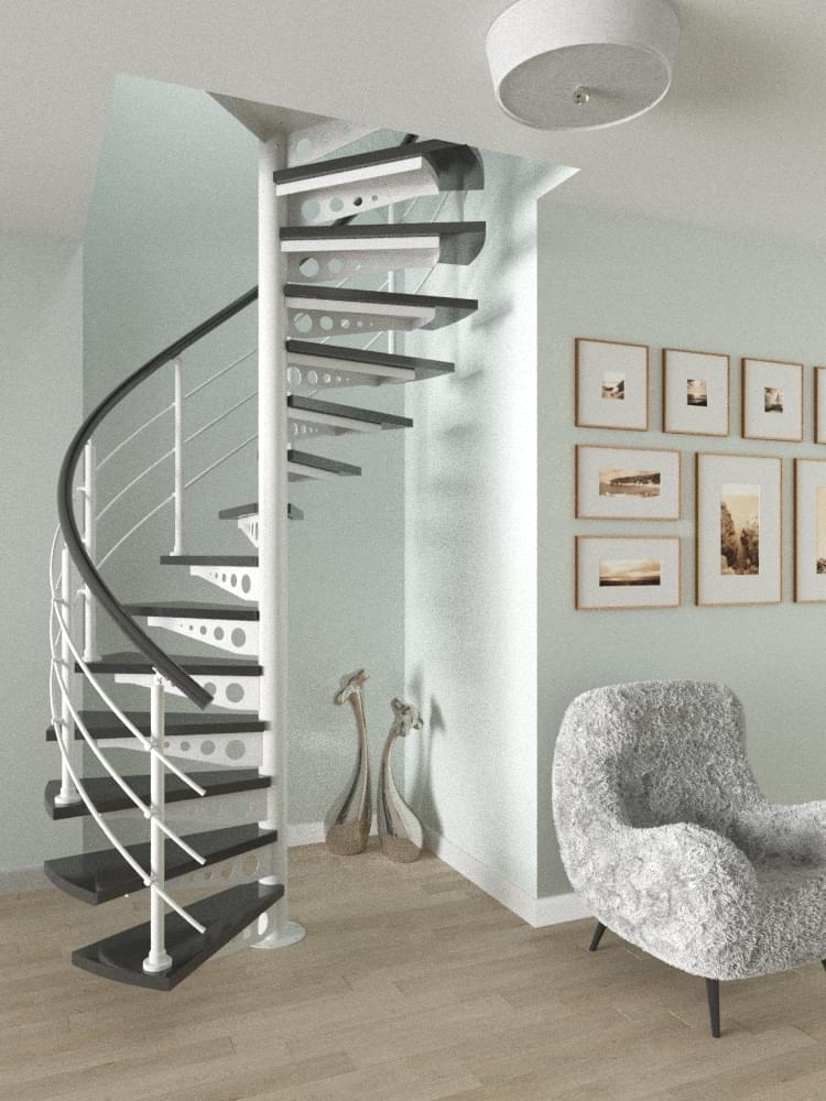 Винтовая лестница на второй этаж Spiral Classik Ideal!-2