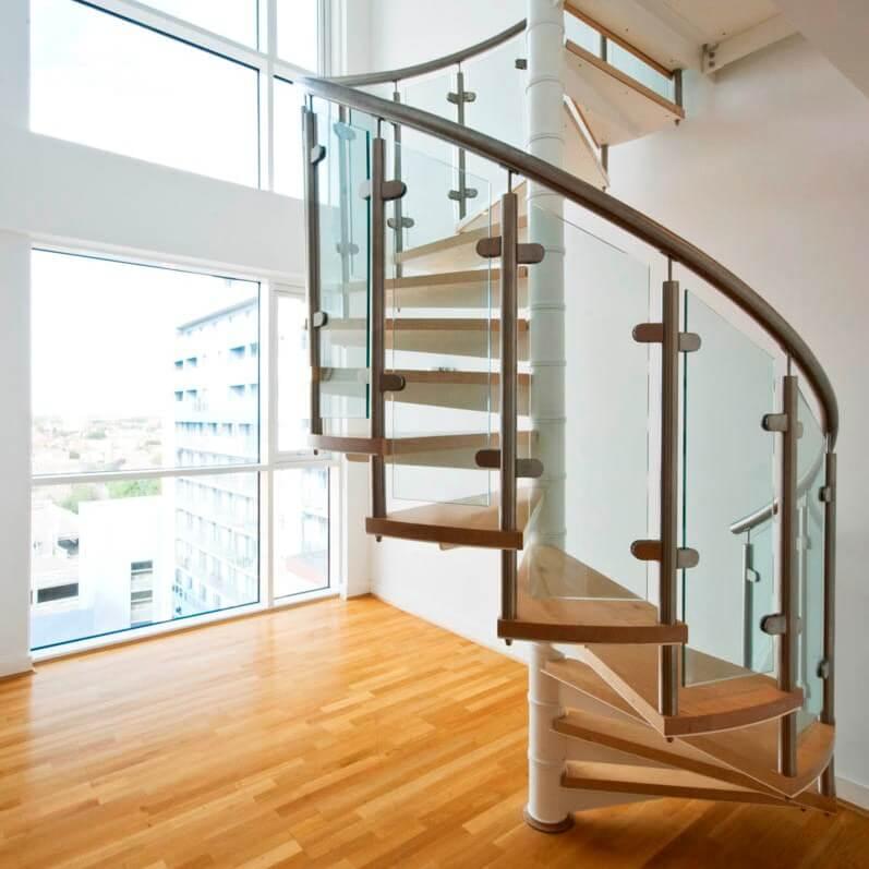 Винтовая модульная лестница на второй этаж Spiral Classic (Проект №5)-0