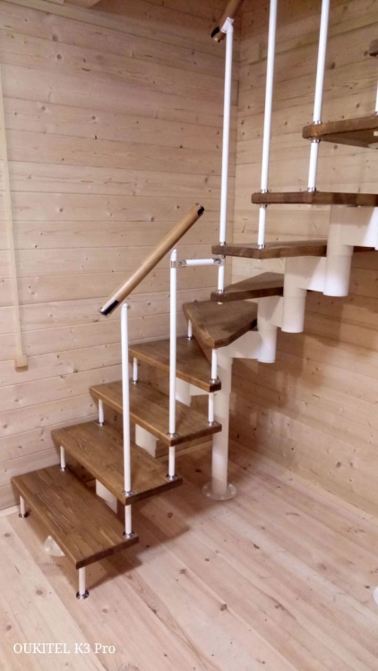 Модульная лестница для загородного дома на второй этаж Modul Classic-22!-2