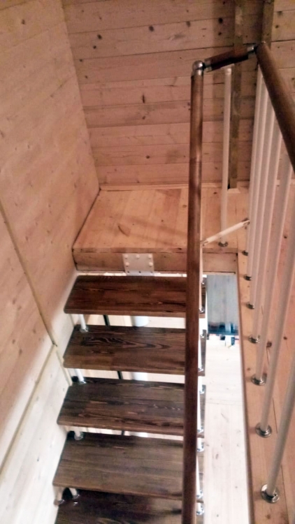 Модульная лестница для загородного дома на второй этаж Modul Classic-22!-4