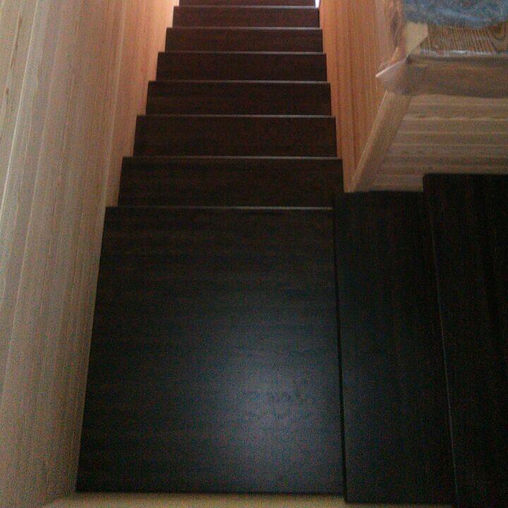 Прямая лестница в дом на второй этаж под обшивку Cover Classic Dark!-2