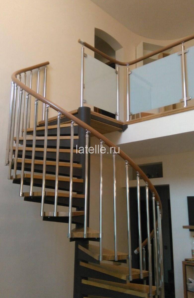 Винтовая лестница для частного дома и таунхауса Spiral Classic (проект №10)!-0