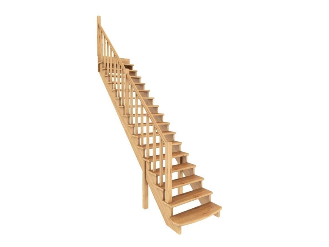 прямая Деревянная лестница в дом на второй этаж К-020М-1