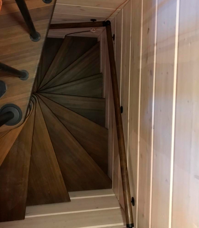 Винтовая лестница на стаканах Spiral Classic (Проект №94)-0