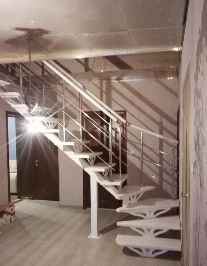 Забежная лестница для дома на монокосоуре Solo Classic (Проект №44)!-0