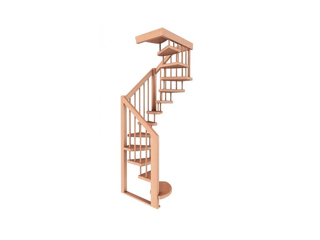 Винтовая деревянная лестница ЛВ-1.0&nbsp;-1