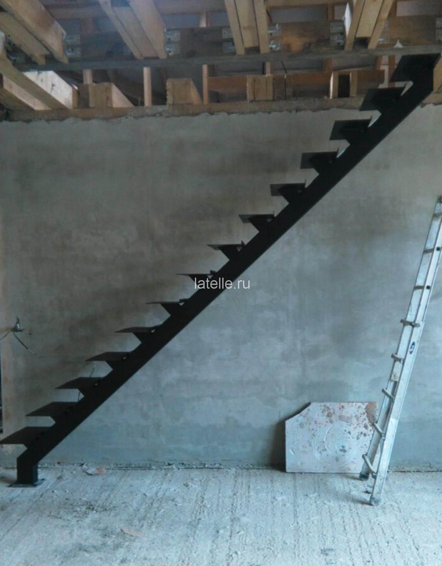 Металлический каркас лестницы (монокосоур) Base Hard Прямой-1
