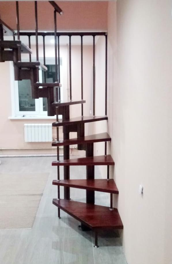 Модульная лестница в дом на второй этаж МЛ-12-2