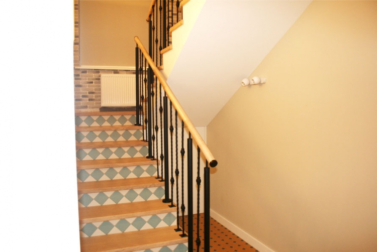 П-образная лестница для дома на второй этаж на монокосоуре Solo Classic (Проект №1)!-5